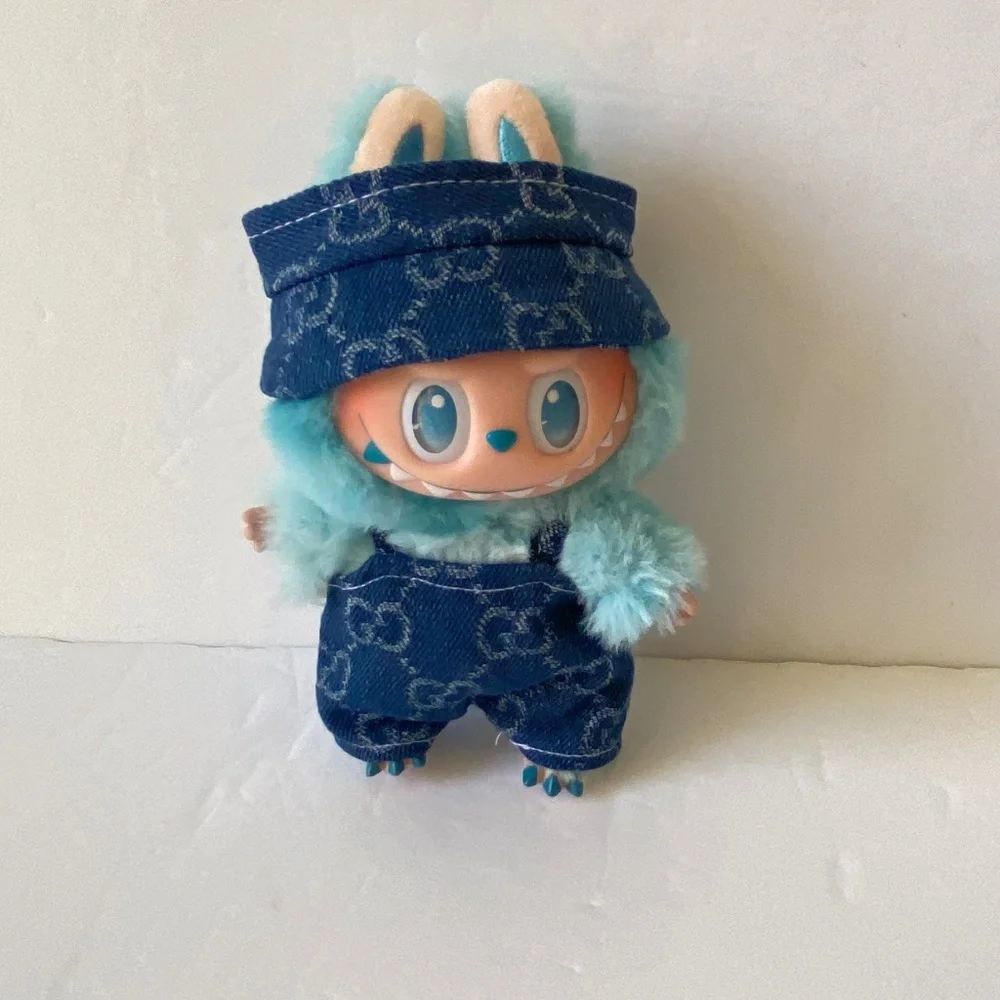 GG Overalls with Hat Labubu Outfit